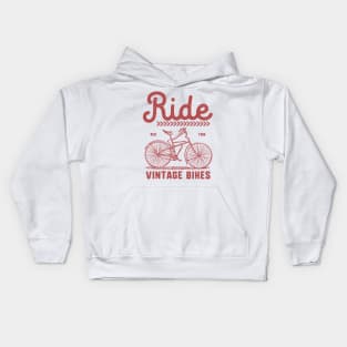 Ride Vintage Bikes Kids Hoodie